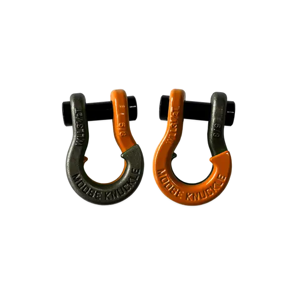 Jowl SxS Recovery Split Shackle 5/8 Raw Dog and Obscene Orange Combo Moose Knuckle Offroad - Moose Knuckle Offroad - FN000025-178