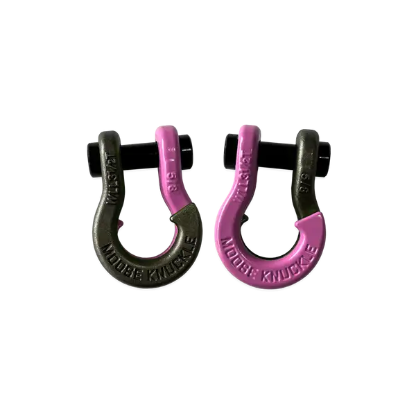 Jowl SxS Recovery Split Shackle 5/8 Raw Dog and Pretty Pink Combo Moose Knuckle Offroad - Moose Knuckle Offroad - FN000025-180