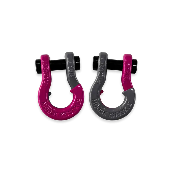 Jowl SxS Recovery Split Shackle 5/8 Pogo Pink and Gun Gray Combo Moose Knuckle Offroad - Moose Knuckle Offroad - FN000025-186