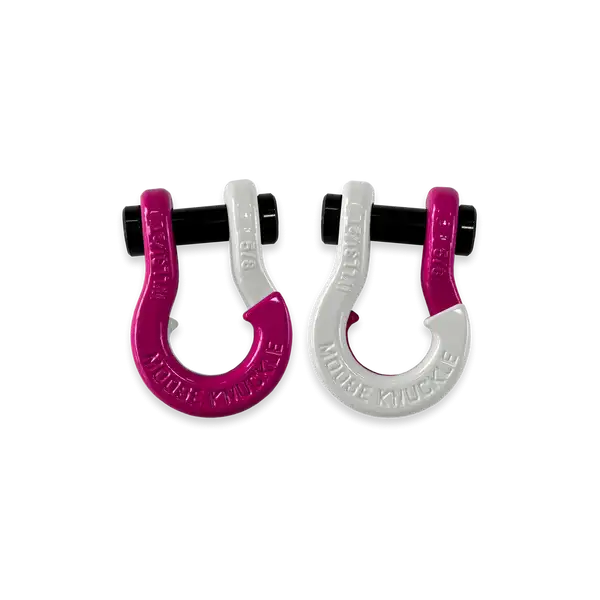 Jowl SxS Recovery Split Shackle 5/8 Pogo Pink and Pure White Combo Moose Knuckle Offroad - Moose Knuckle Offroad - FN000025-187