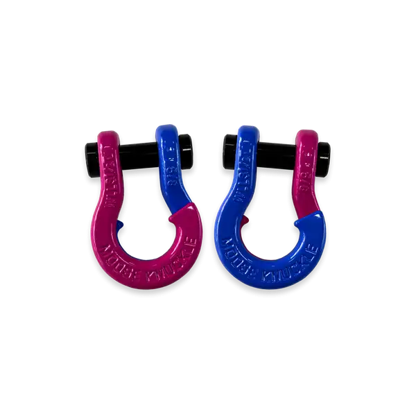 Jowl SxS Recovery Split Shackle 5/8 Pogo Pink and Blue Balls Combo Moose Knuckle Offroad - Moose Knuckle Offroad - FN000025-189