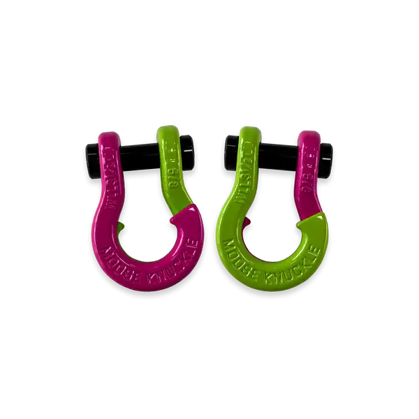 Jowl SxS Recovery Split Shackle 5/8 Pogo Pink and Sublime Green Combo Moose Knuckle Offroad - Moose Knuckle Offroad - FN000025-190