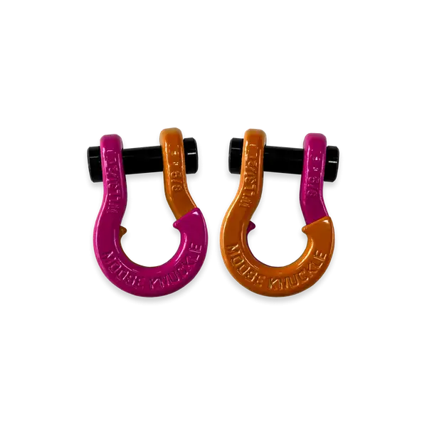 Jowl SxS Recovery Split Shackle 5/8 Pogo Pink and Obscene Orange Combo Moose Knuckle Offroad - Moose Knuckle Offroad - FN000025-192