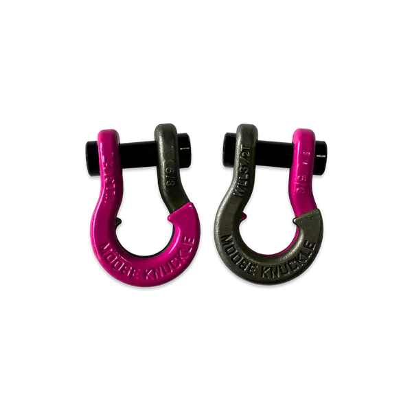 Jowl SxS Recovery Split Shackle 5/8 Pogo Pink and Raw Dog Combo Moose Knuckle Offroad - Moose Knuckle Offroad - FN000025-197