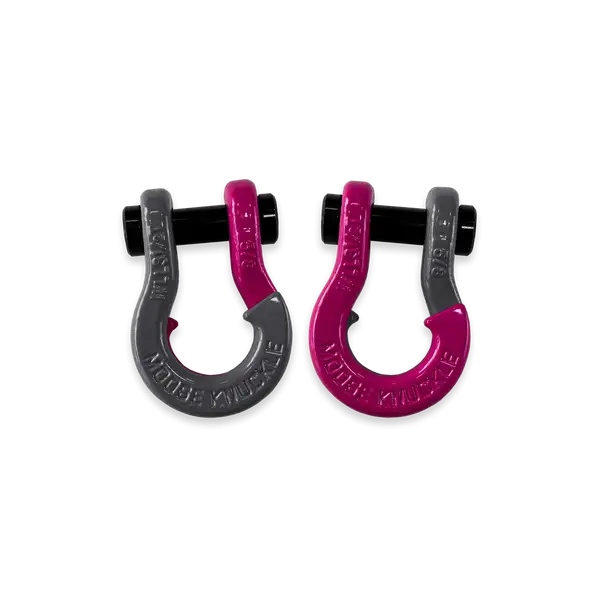 Jowl SxS Recovery Split Shackle 5/8 Gun Gray and Pogo Pink Combo Moose Knuckle Offroad - Moose Knuckle Offroad - FN000025-199