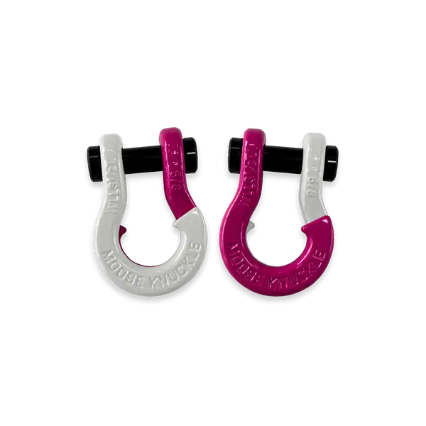 Jowl SxS Recovery Split Shackle 5/8 Pure White and Pogo Pink Combo Moose Knuckle Offroad - Moose Knuckle Offroad - FN000025-200