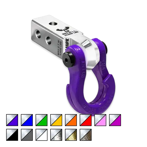 Jowl 3/4 Split Shackle and Mohawk 2.0 Receiver Combo Atomic Silver / Grape Escape Moose Knuckle Offroad - Moose Knuckle Offroad - FN000029-001