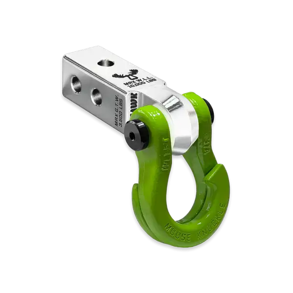 Jowl 3/4 Split Shackle and Mohawk 2.0 Receiver Combo Atomic Silver / Sublime Green Moose Knuckle Offroad - Moose Knuckle Offroad - FN000029-003