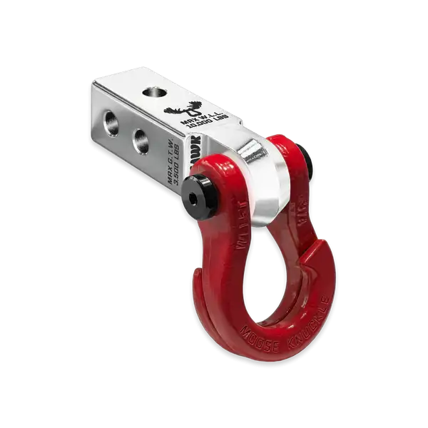 Jowl 3/4 Split Shackle and Mohawk 2.0 Receiver Combo Atomic Silver / Flame Red Moose Knuckle Offroad - Moose Knuckle Offroad - FN000029-006