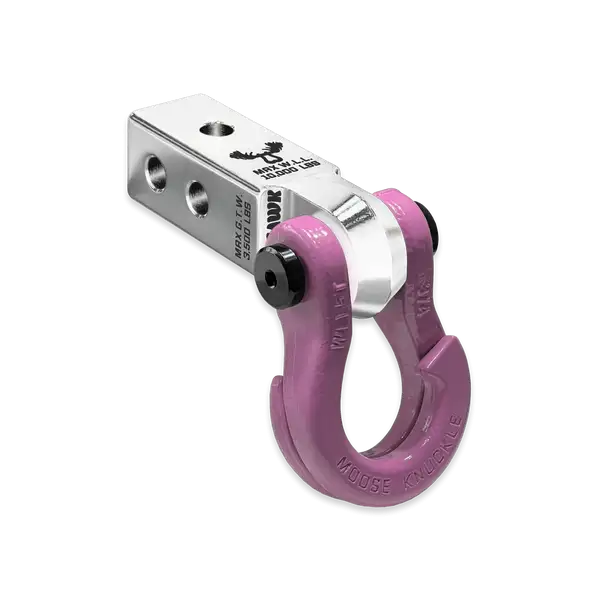 Jowl 3/4 Split Shackle and Mohawk 2.0 Receiver Combo Atomic Silver / Pretty Pink Moose Knuckle Offroad - Moose Knuckle Offroad - FN000029-007