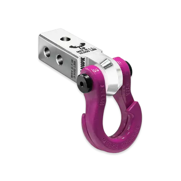Jowl 3/4 Split Shackle and Mohawk 2.0 Receiver Combo Atomic Silver / Pogo Pink Moose Knuckle Offroad - Moose Knuckle Offroad - FN000029-008