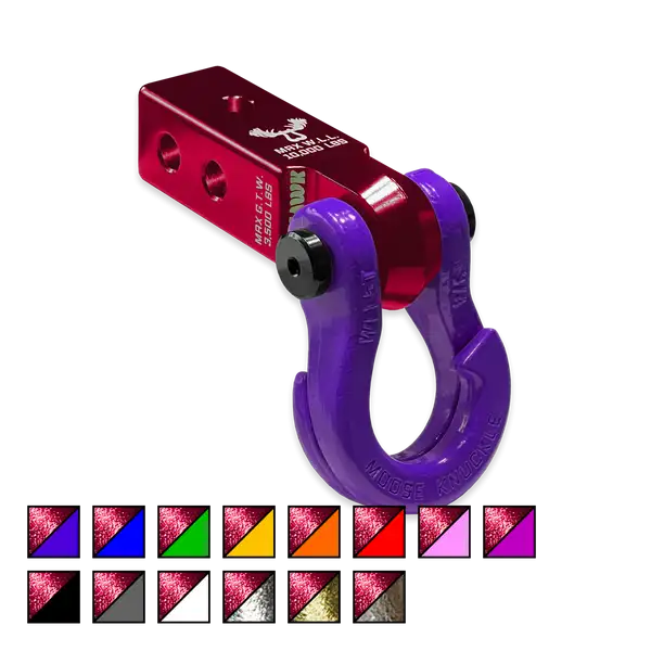 Jowl 3/4 Split Shackle and Mohawk 2.0 Receiver Combo Red Rum / Grape Escape Moose Knuckle Offroad - Moose Knuckle Offroad - FN000030-001