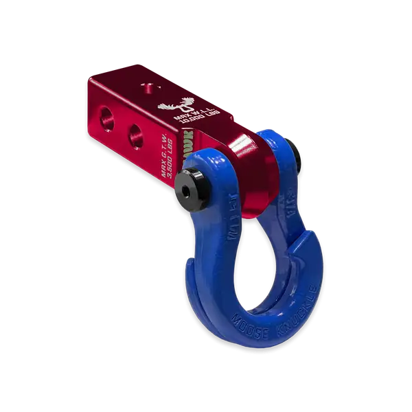 Jowl 3/4 Split Shackle and Mohawk 2.0 Receiver Combo Red Rum / Blue Balls Moose Knuckle Offroad - Moose Knuckle Offroad - FN000030-002