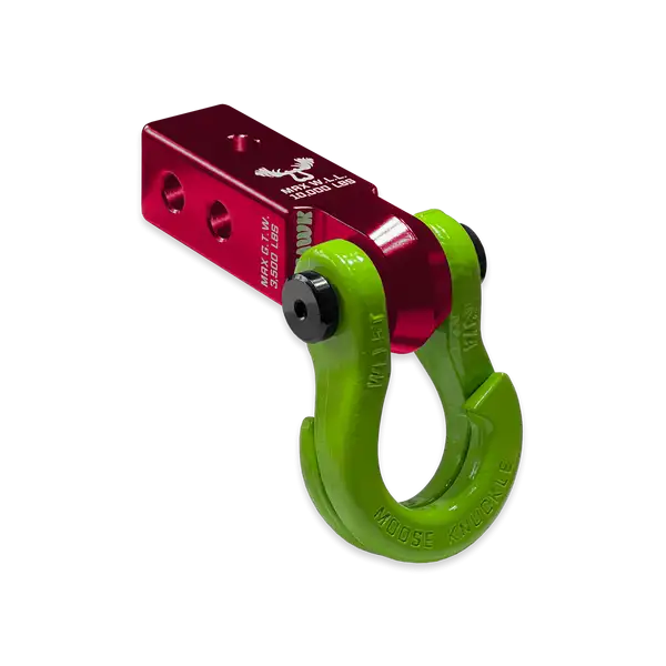 Jowl 3/4 Split Shackle and Mohawk 2.0 Receiver Combo Red Rum / Sublime Green Moose Knuckle Offroad - Moose Knuckle Offroad - FN000030-003