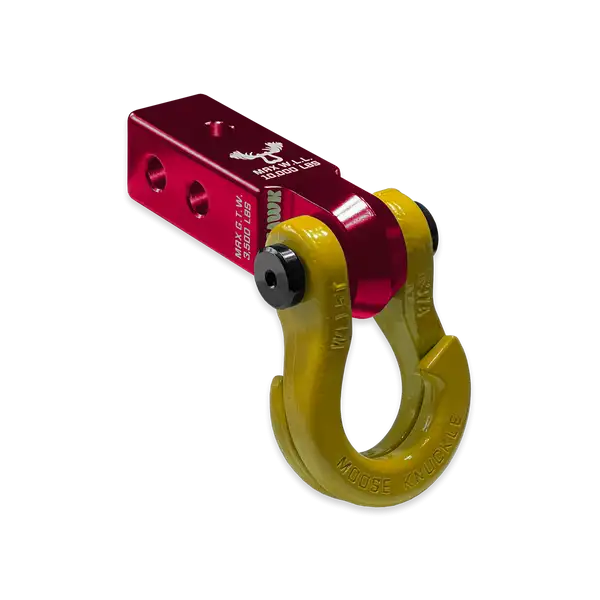 Jowl 3/4 Split Shackle and Mohawk 2.0 Receiver Combo Red Rum / Detonator Yellow Moose Knuckle Offroad - Moose Knuckle Offroad - FN000030-004