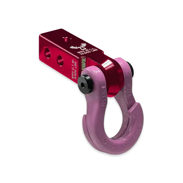 Jowl 3/4 Split Shackle and Mohawk 2.0 Receiver Combo Red Rum / Pretty Pink Moose Knuckle Offroad - Moose Knuckle Offroad - FN000030-007