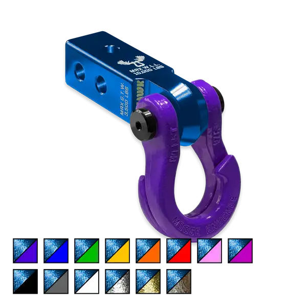 Jowl 3/4 Split Shackle and Mohawk 2.0 Receiver Combo Blue Pill / Grape Escape Moose Knuckle Offroad - Moose Knuckle Offroad - FN000031-001