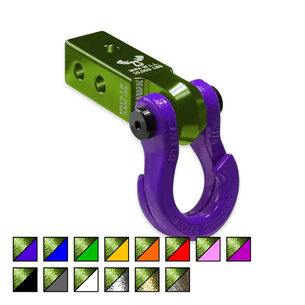 Jowl 3/4 Split Shackle and Mohawk 2.0 Receiver Combo Bean Green / Grape Escape Moose Knuckle Offroad - Moose Knuckle Offroad - FN000032-001