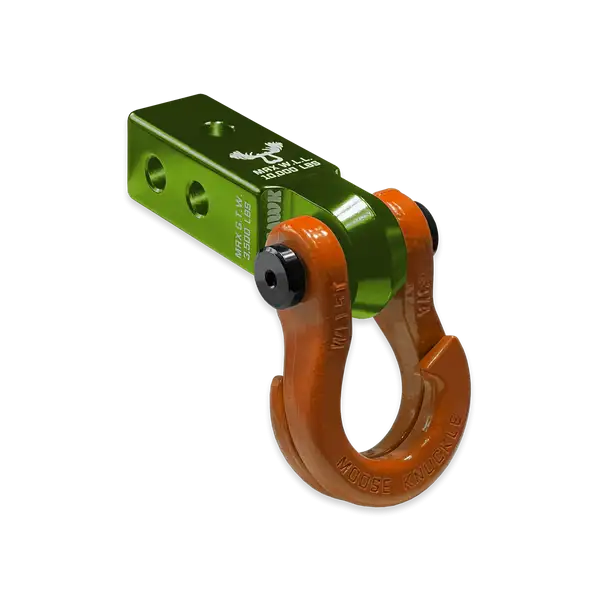 Jowl 3/4 Split Shackle and Mohawk 2.0 Receiver Combo Bean Green / Obscene Orange Moose Knuckle Offroad - Moose Knuckle Offroad - FN000032-005