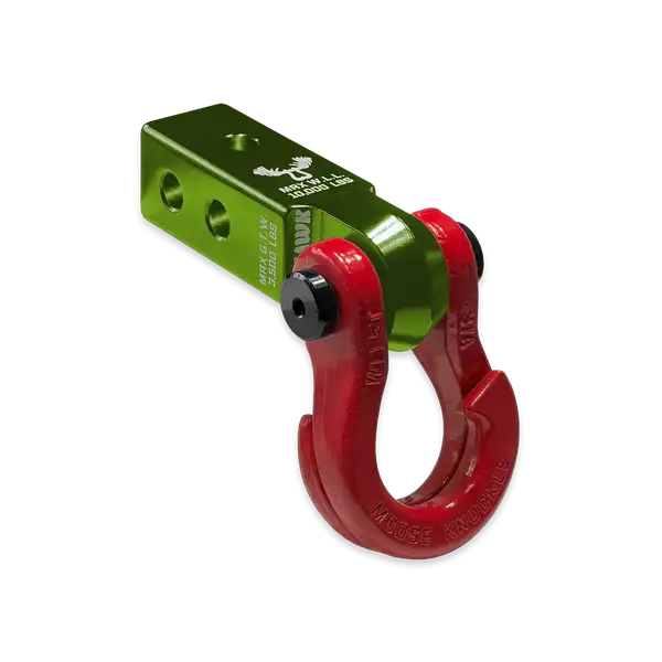 Jowl 3/4 Split Shackle and Mohawk 2.0 Receiver Combo Bean Green / Flame Red Moose Knuckle Offroad - Moose Knuckle Offroad - FN000032-006