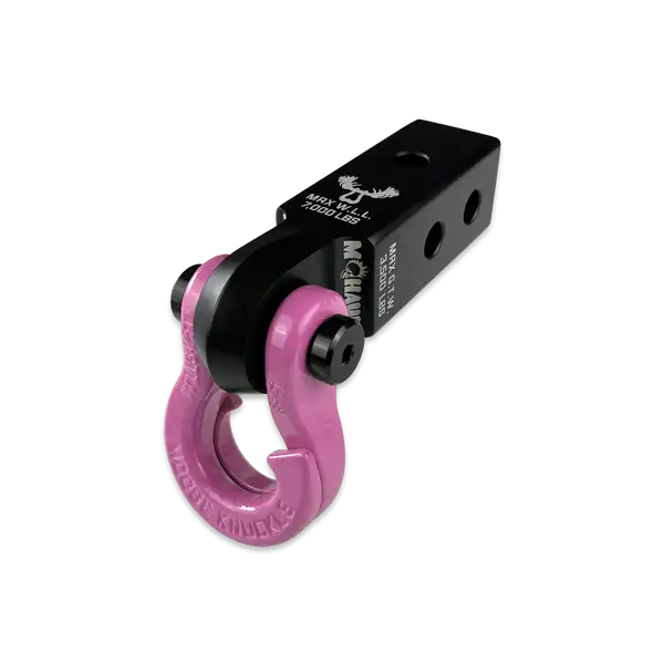 Jowl 5/8 Split Shackle and Mohawk 2.0 x 5/8 Receiver Combo Black Lung / Pretty Pink Moose Knuckle Offroad - Moose Knuckle Offroad - FN000038-007