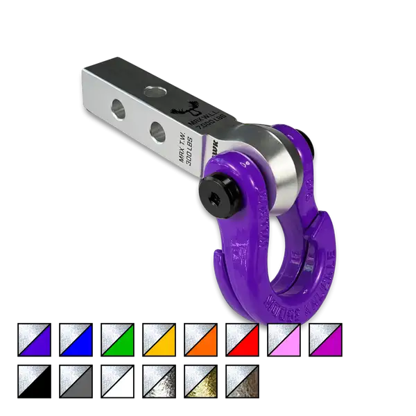 Jowl 5/8 Split Shackle and Mohawk 1.25 Receiver Combo Atomic Silver / Grape Escape Moose Knuckle Offroad - Moose Knuckle Offroad - FN000043-001