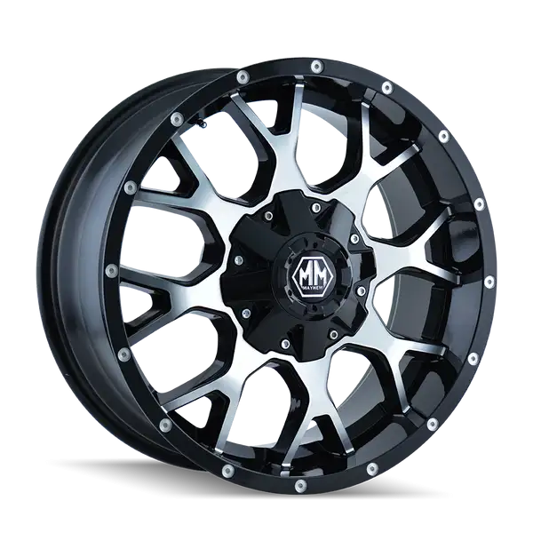 MAYHEM WARRIOR 8015 GLOSS BLACK MACHINED 20X9 5-127/5-139.7 0MM 87MM - 8015-2952B
