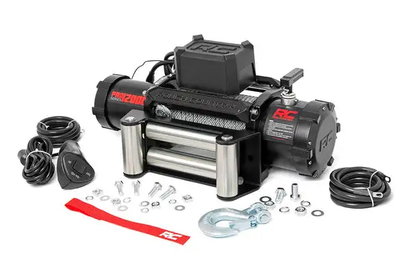12000-Lb Pro Series Winch | Steel Cable - Rough Country - PRO12000