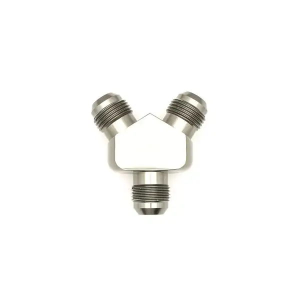 Deatschwerks 10AN Male Flare + 10AN Male Flare to 10AN Male Flare Y-Block Fitting (6-02-0707)
