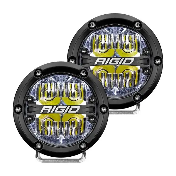 Rigid Industries 360-Series 4in LED Off-Road Drive Beam - White Backlight (Pair) (36117)