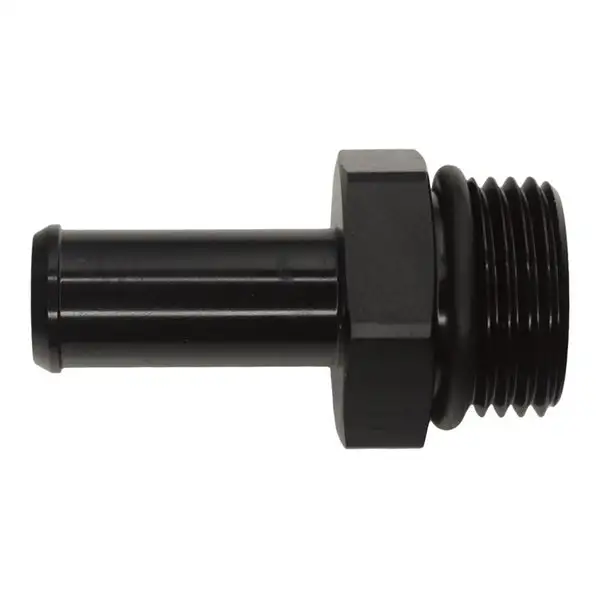 DeatschWerks 10AN ORB Male to 1/2in Male Barb Fitting - Anodized Matte Black(6-02-0515-B)