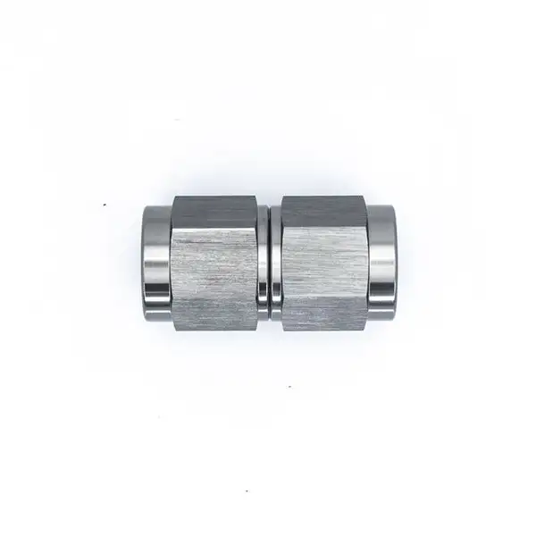 Deatschwerks 6AN Flare Female Swivel to 6AN Flare Female Swivel, anodized DW titanium (6-02-0209)