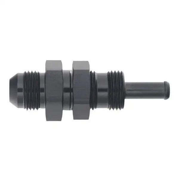 DeatschWerks 8AN Male Flare to Straight 5/16in Single Hose Barb - Anodized Matte Black (6-02-0743-B)