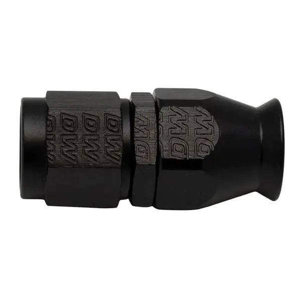 DeatschWerks 6AN Female Swivel Straight Hose End PTFE (Incl 1 Olive Insert) - Anodized Matte Black(6-02-0850-B)