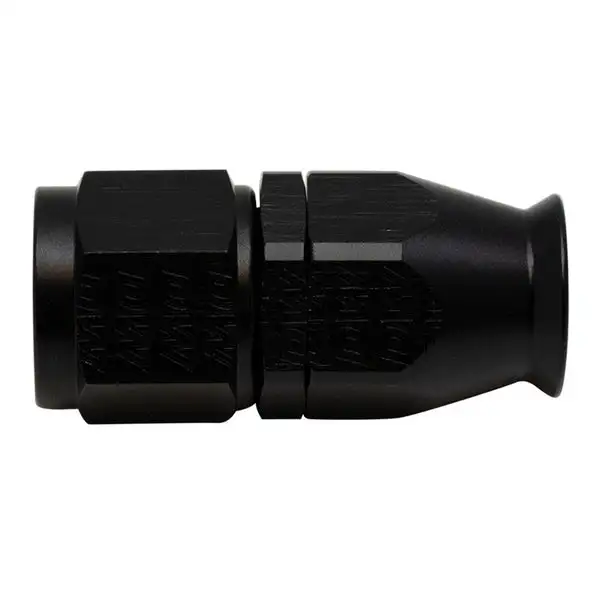 DeatschWerks 8AN Female Swivel Straight Hose End PTFE (Incl 1 Olive Insert) - Anodized Matte Black(6-02-0854-B)