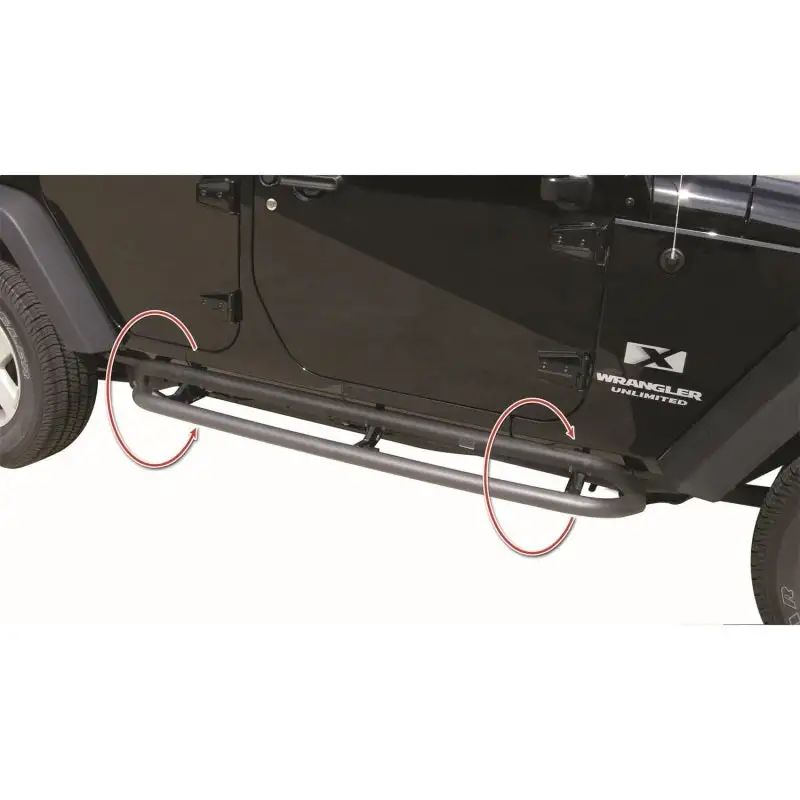 Rampage Jeep Wrangler(JK) Srs Side Bar Rockerguard Step - Black