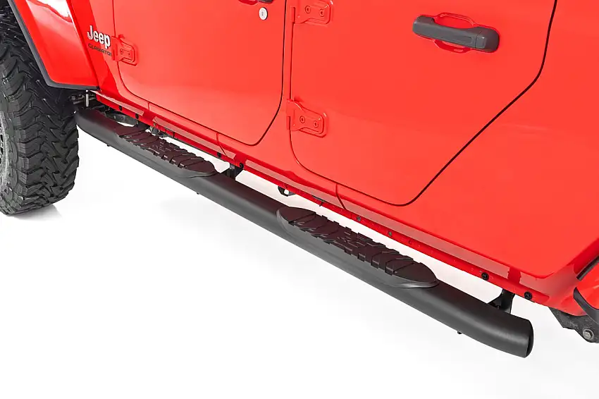 Oval Nerf Steps - Black - Jeep Gladiator JT (20-23)