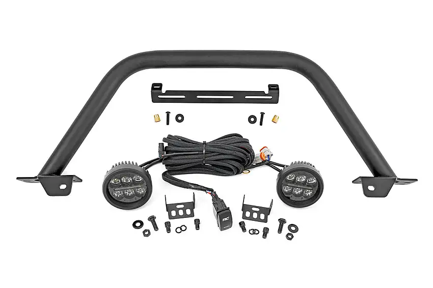 Safari Bar - 3.5 In. Round LED (Pair) - Black - Amber DRL - OE Modular Steel - Ford Bronco (21-23)