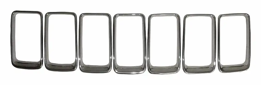 Crown Brushed Platinum Grille Insert Set for 2015-2016 Jeep WK Grand Cherokee - 68285652AA