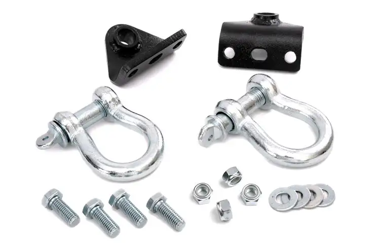 Rough Country D Ring Shackles And Mounts - Winch Plate - Jeep Grand Cherokee ZJ (93-98)