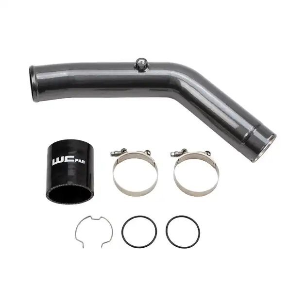 Wehrli 23-24 Ford 6.7L HO Power Stroke 3in Hot Side Intercooler Pipe - Flat Black