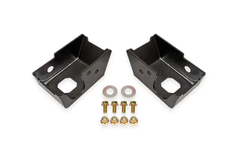 BMR 21-24 Ford Bronco Rear Shock Mount Skid Plates - Black Hammertone