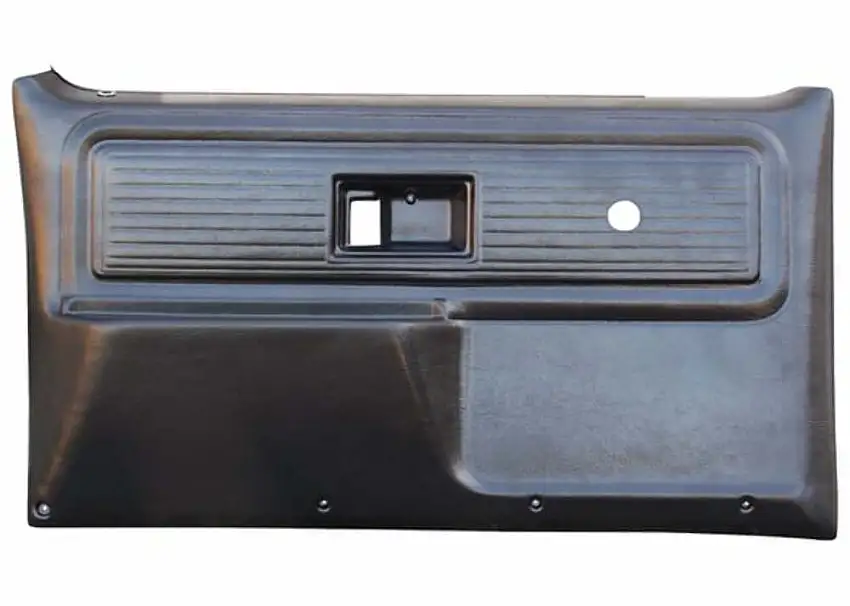 Fits 1978-80 C10 Replacement Door Panels-Front-Non Power-Black-Pair FP80FNNBLACK