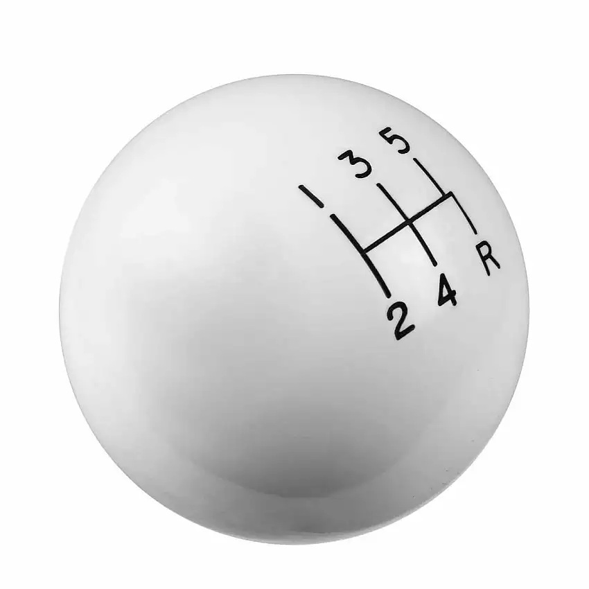 Hurst Shift Knob - White 5 Speed M12x1.75 Threads - 1630014
