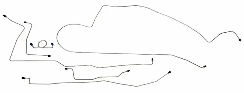 Fits 1966 Ford Mustang Complete Brake Line Set MBLK07