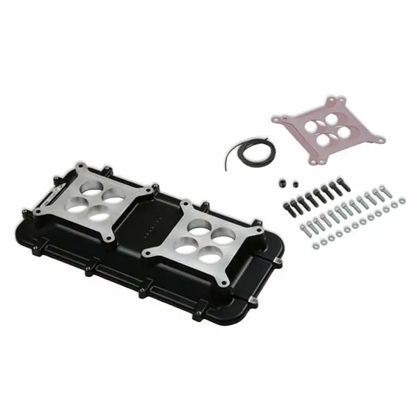 Mid-Rise Plenum Base Adapter Kit - GM LS1/LS2/LS6 - Black 300-267BK
