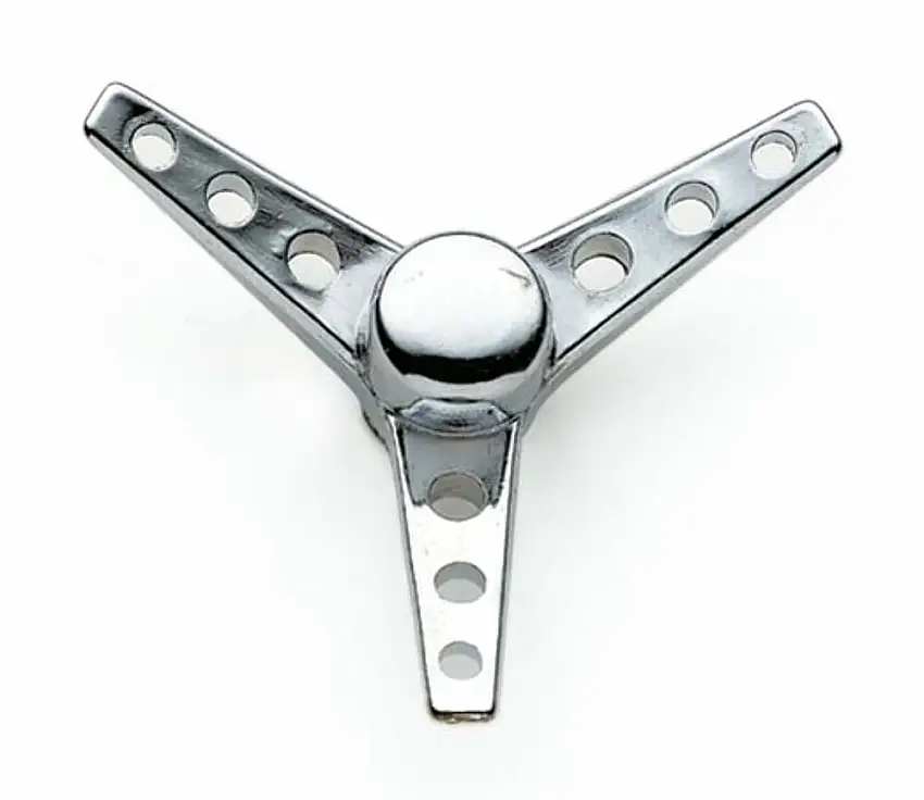 Mr. Gasket Air Cleaner Wing Nut - Tri-Bar - 1/4-10 Thread - Steel - Chrome 9868