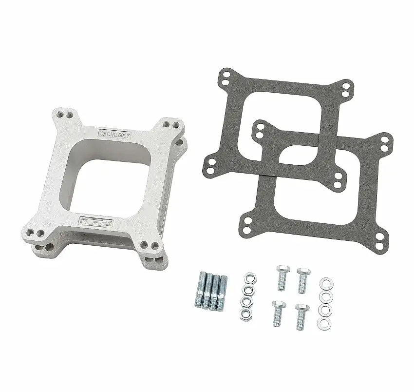 Mr. Gasket Carburetor Spacer Kit - Open Center - Aluminum - 2 Inch - 6007