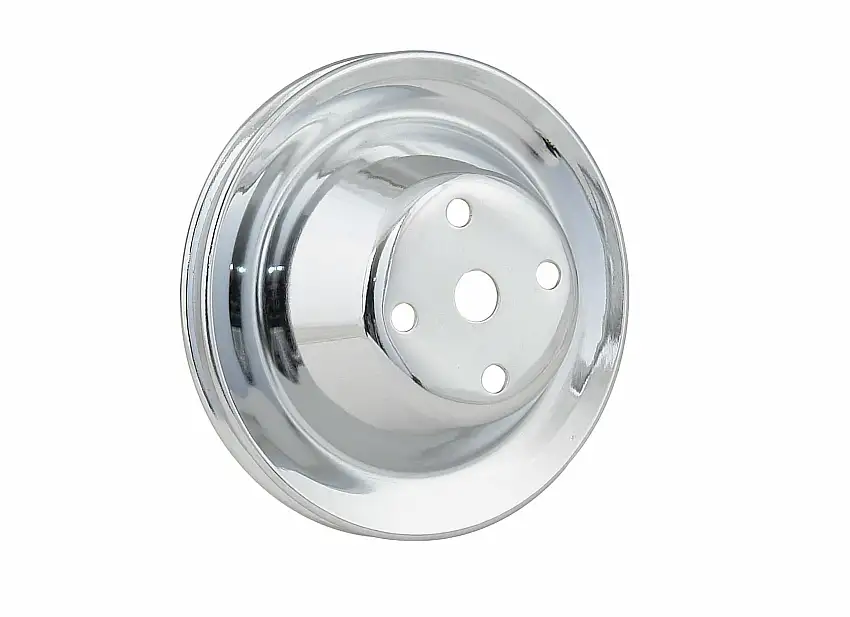 Mr. Gasket Chrome Water Pump Pulley - Single Groove - 8826