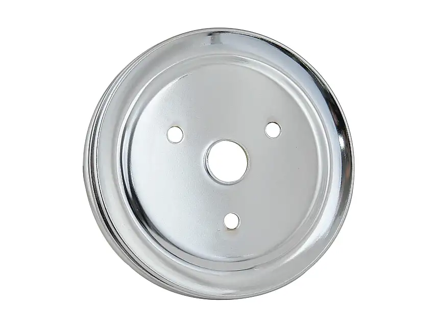 Mr. Gasket Crankshaft Pulley - Chrome - Double Groove - 4973